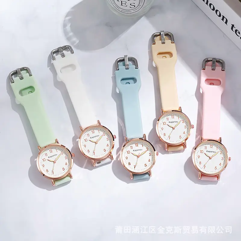 Special Watch for Examination Female Junior Senior high school Students Point Type Class Watch Time White Milk Tea Color with Youth Campus - Image 8
