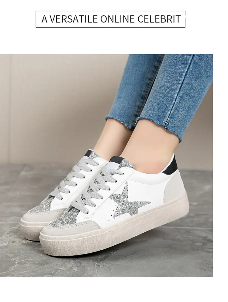 Women Leopard Print Casual Sneakers White Thick Sole — feature 18