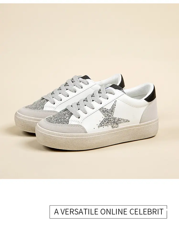 Women Leopard Print Casual Sneakers White Thick Sole — feature 25