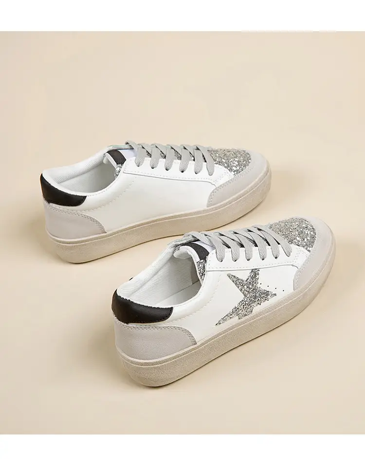 Women Leopard Print Casual Sneakers White Thick Sole — feature 26