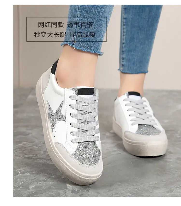 Women Leopard Print Casual Sneakers White Thick Sole — feature 4