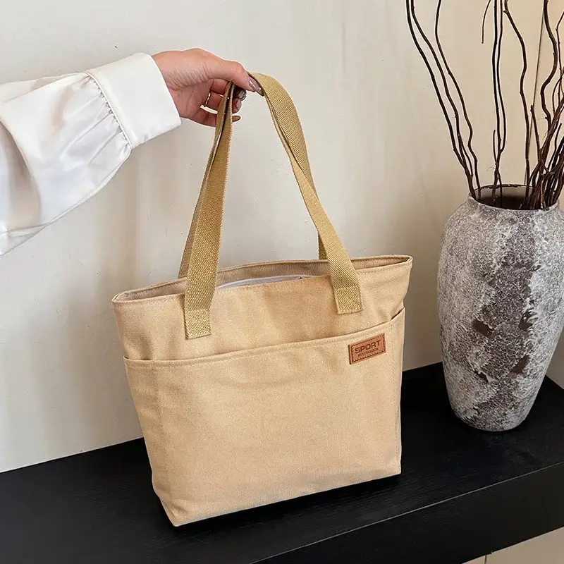Canvas School Bag for Women Japanese Style Portable Shoulder Bag — feature 1