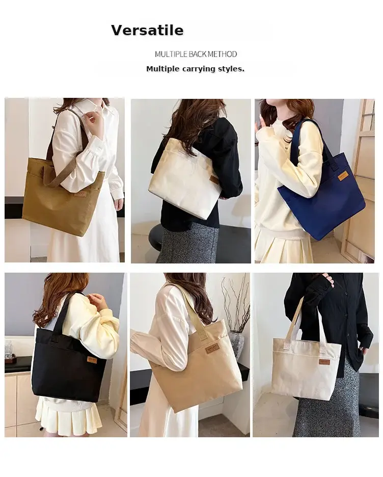 Canvas School Bag for Women Japanese Style Portable Shoulder Bag — feature 16