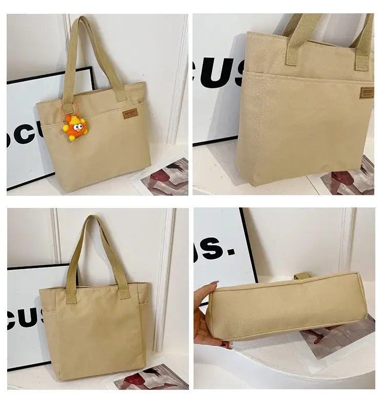 Canvas School Bag for Women Japanese Style Portable Shoulder Bag — feature 17