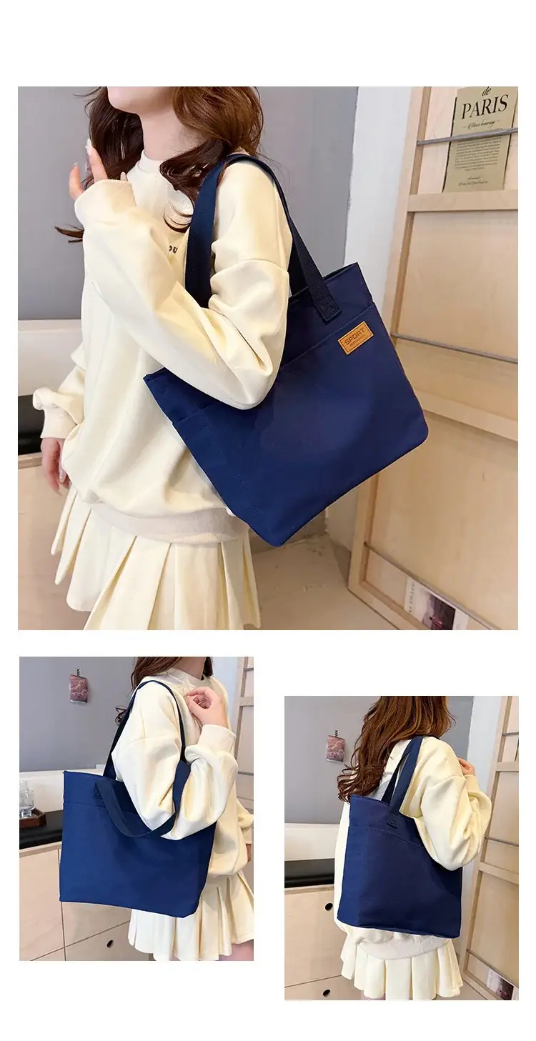 Canvas School Bag for Women Japanese Style Portable Shoulder Bag — feature 19