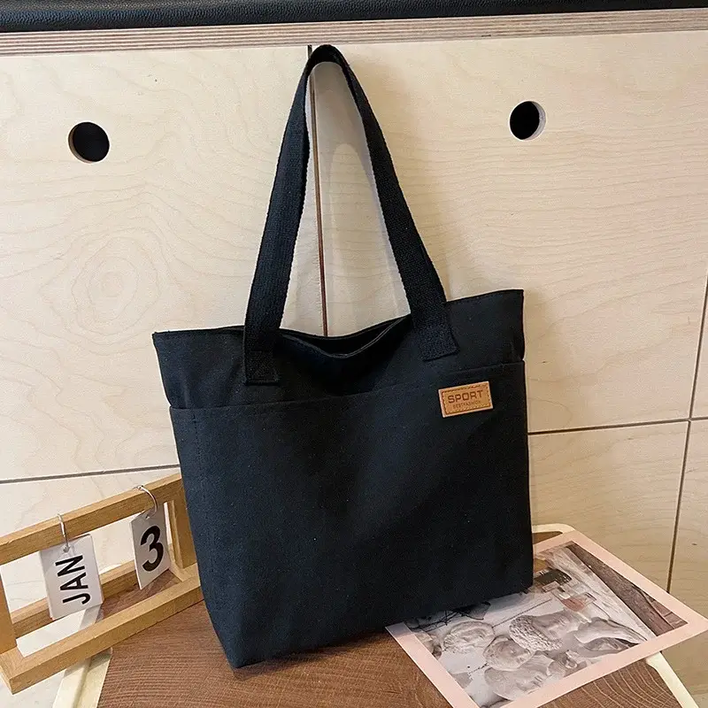 Canvas School Bag for Women Japanese Style Portable Shoulder Bag — feature 6