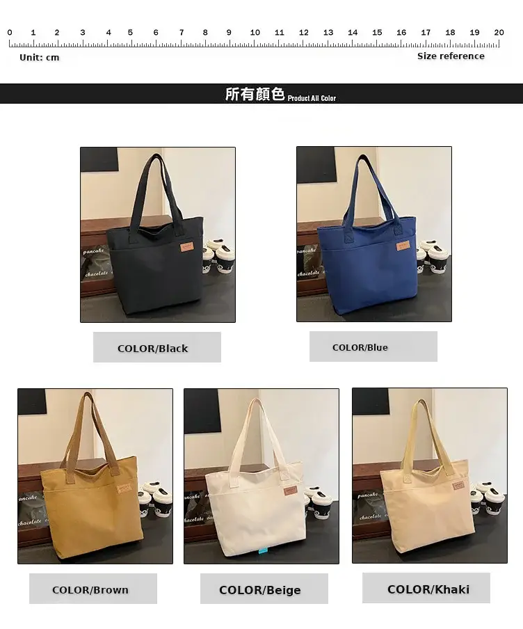 Canvas School Bag for Women Japanese Style Portable Shoulder Bag — feature 9