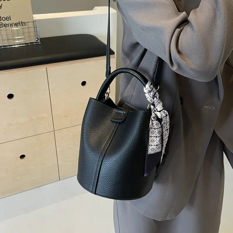 Women's Korean Style Shoulder Crossbody Bag Black 2024 - Image 6