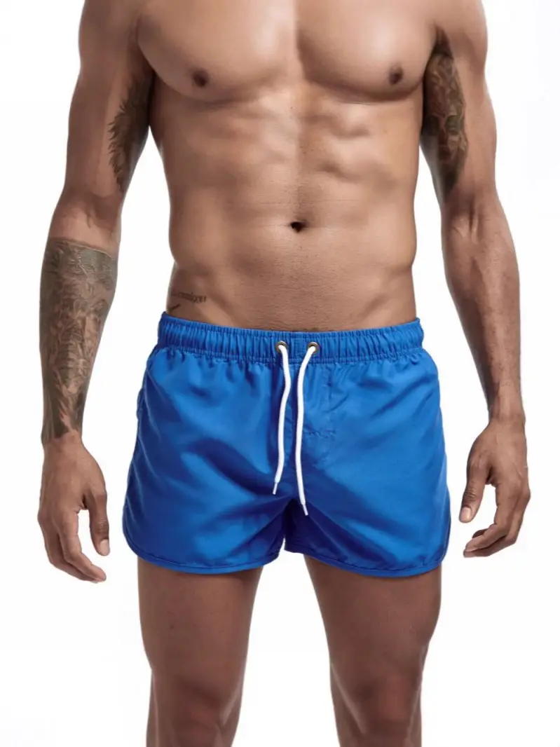 Light Blue Breathable Sports Shorts for Men - Image 17