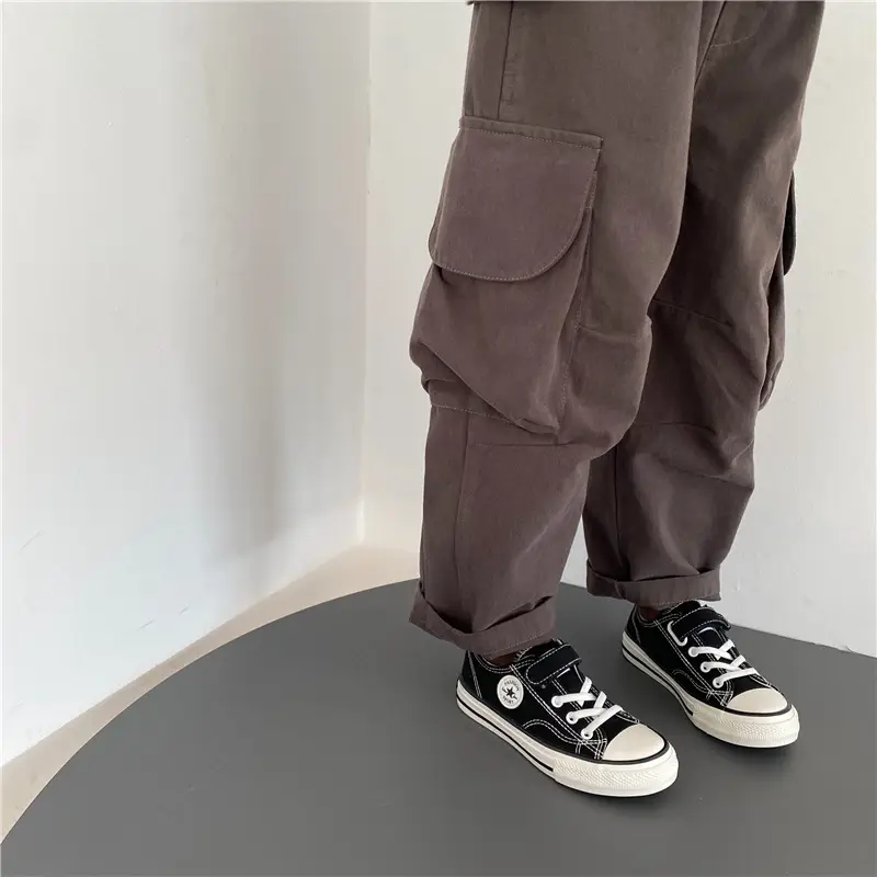 Korean Crane Pants Men Women Wash Cotton Casual All Match - Image 5