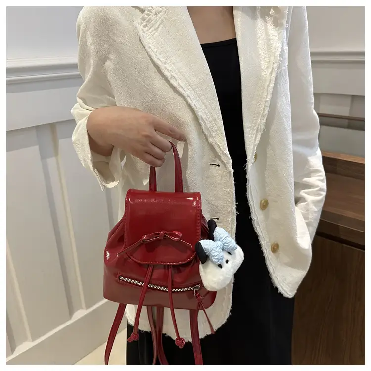 Silver Bow Shoulder Backpack for Women Autumn 2024 — feature 15