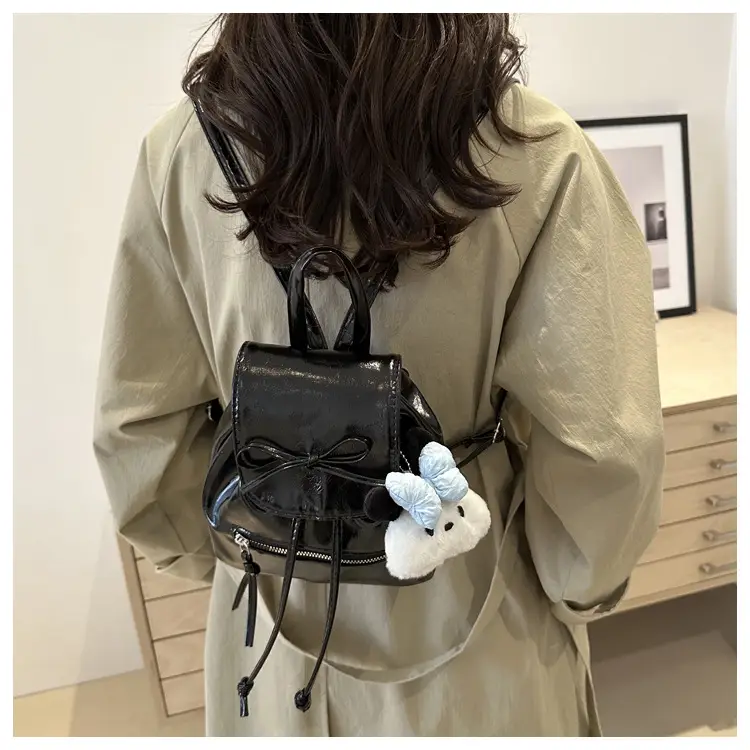 Silver Bow Shoulder Backpack for Women Autumn 2024 — feature 19