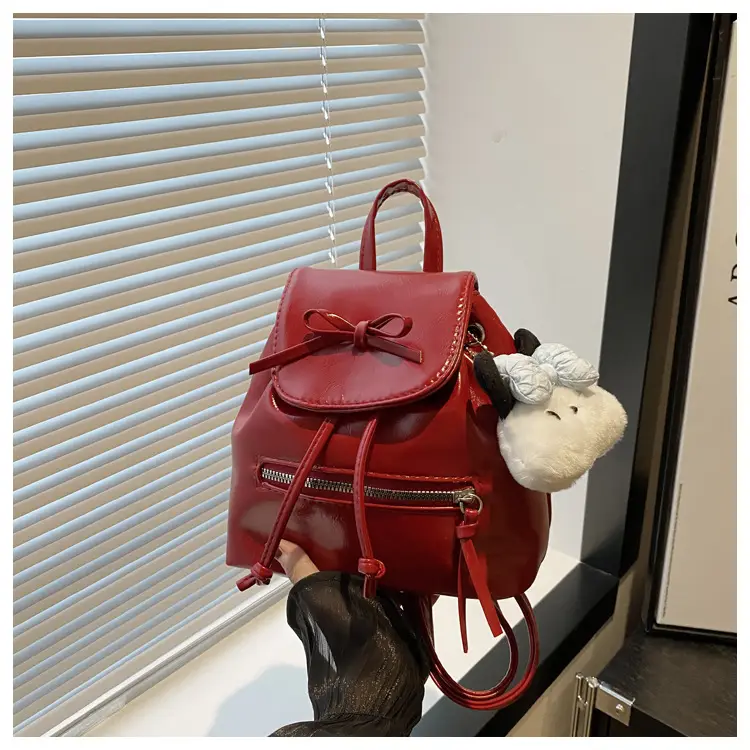 Silver Bow Shoulder Backpack for Women Autumn 2024 — feature 22