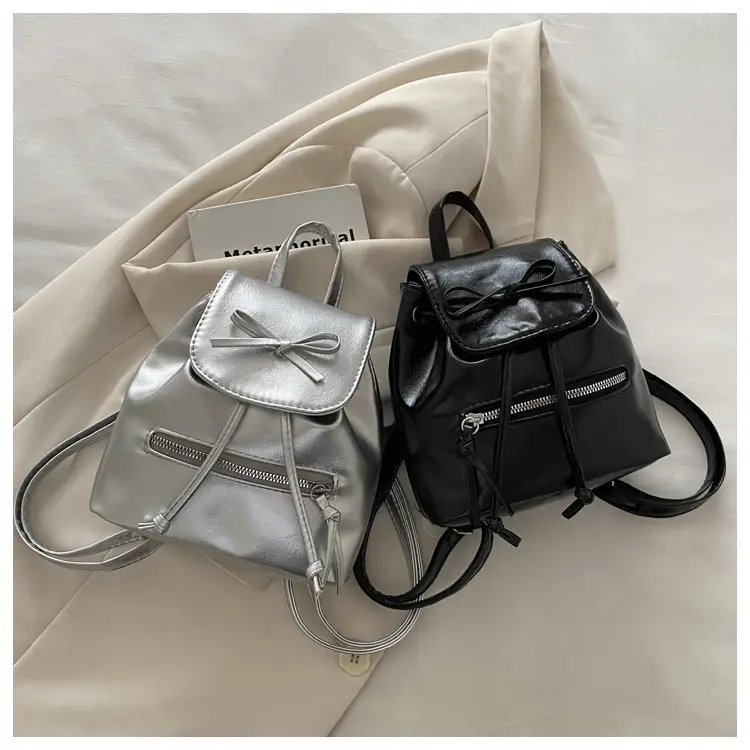 Silver Bow Shoulder Backpack for Women Autumn 2024 — feature 26