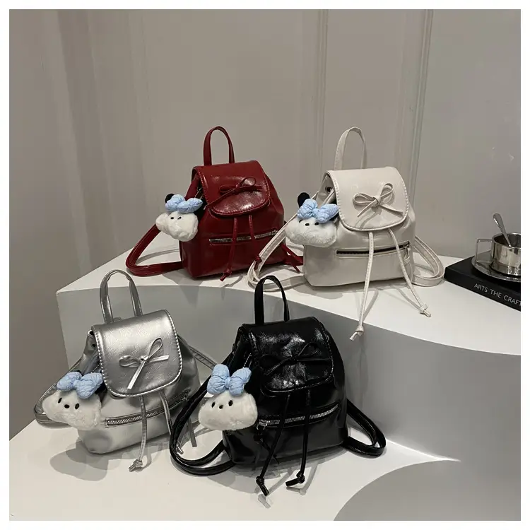 Silver Bow Shoulder Backpack for Women Autumn 2024 — feature 27
