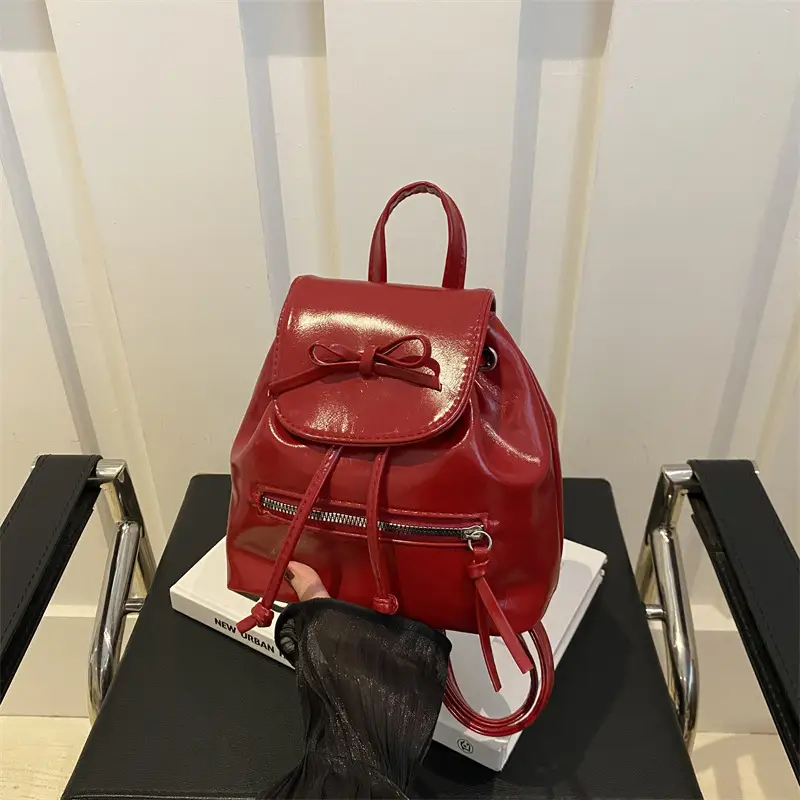 Silver Bow Shoulder Backpack for Women Autumn 2024 - Image 2