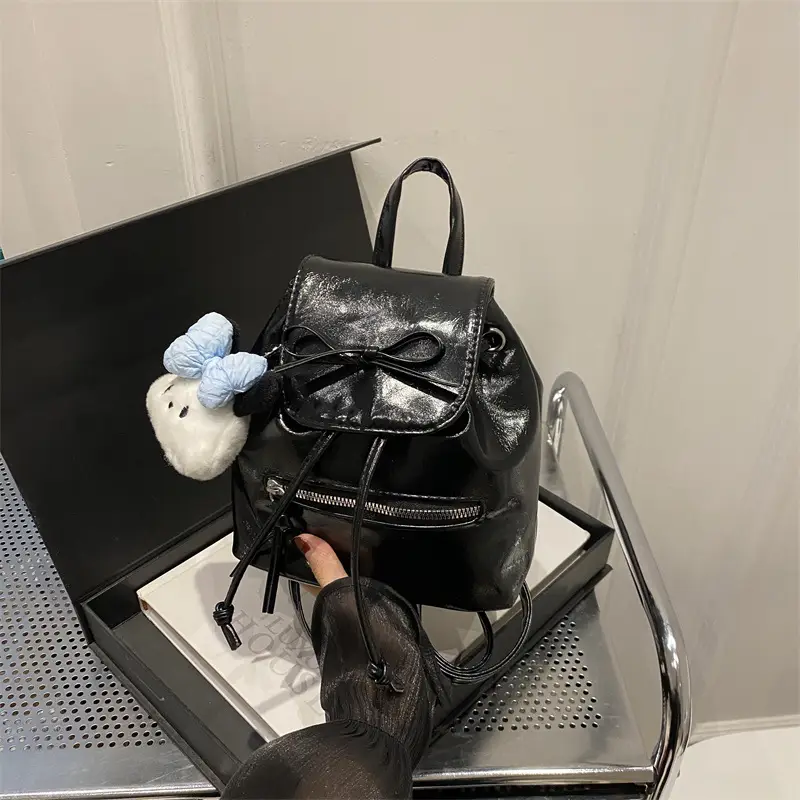 Silver Bow Shoulder Backpack for Women Autumn 2024 - Image 5