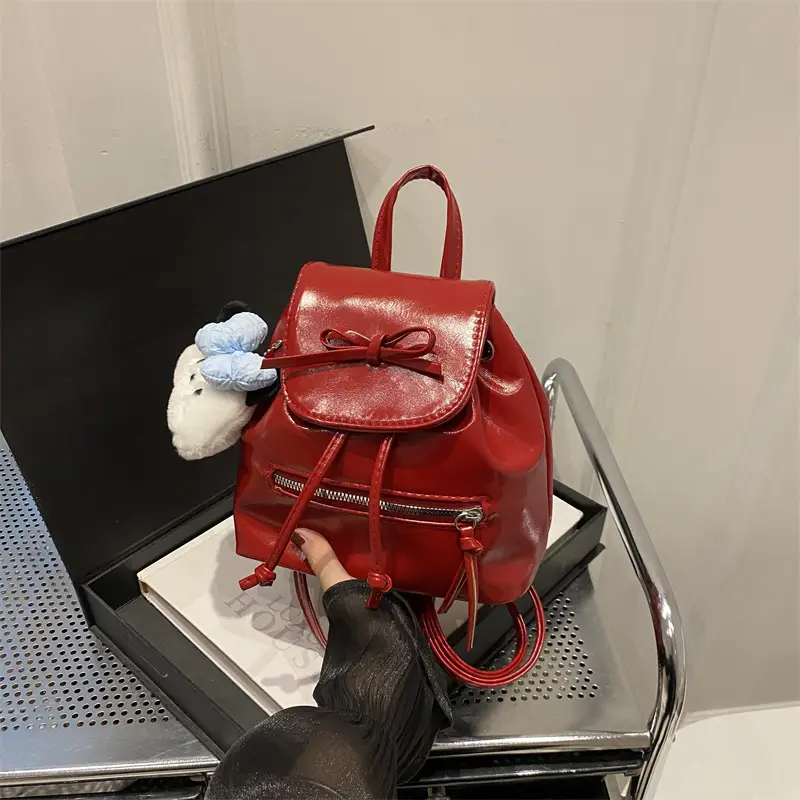 Silver Bow Shoulder Backpack for Women Autumn 2024 - Image 6