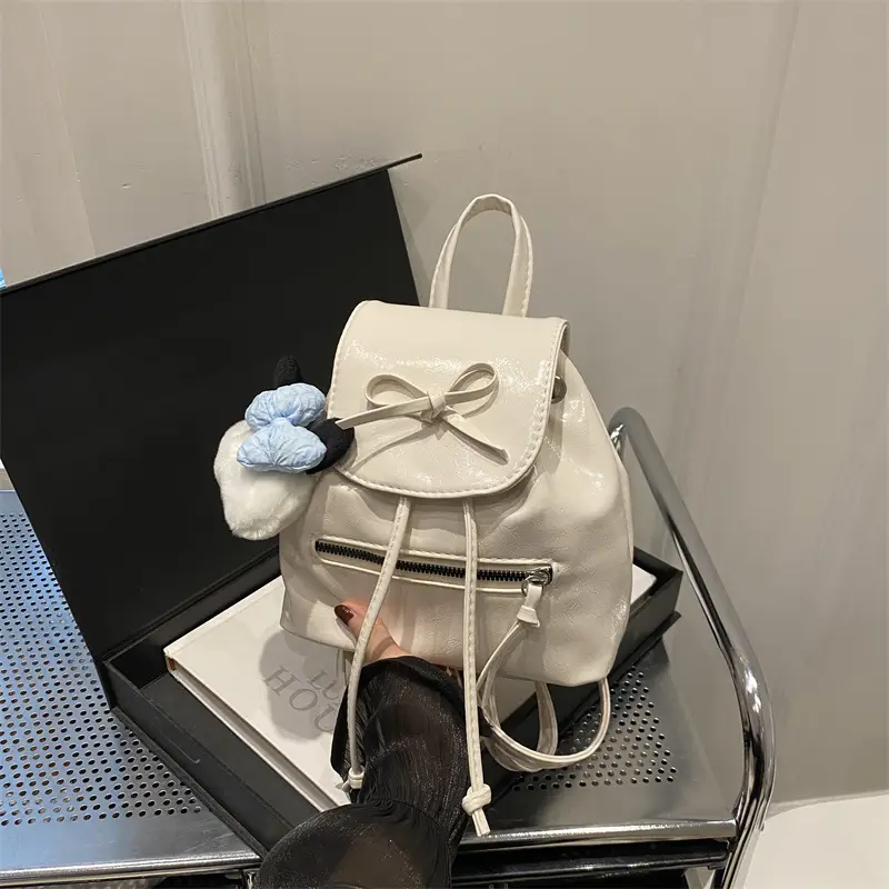 Silver Bow Shoulder Backpack for Women Autumn 2024 - Image 7