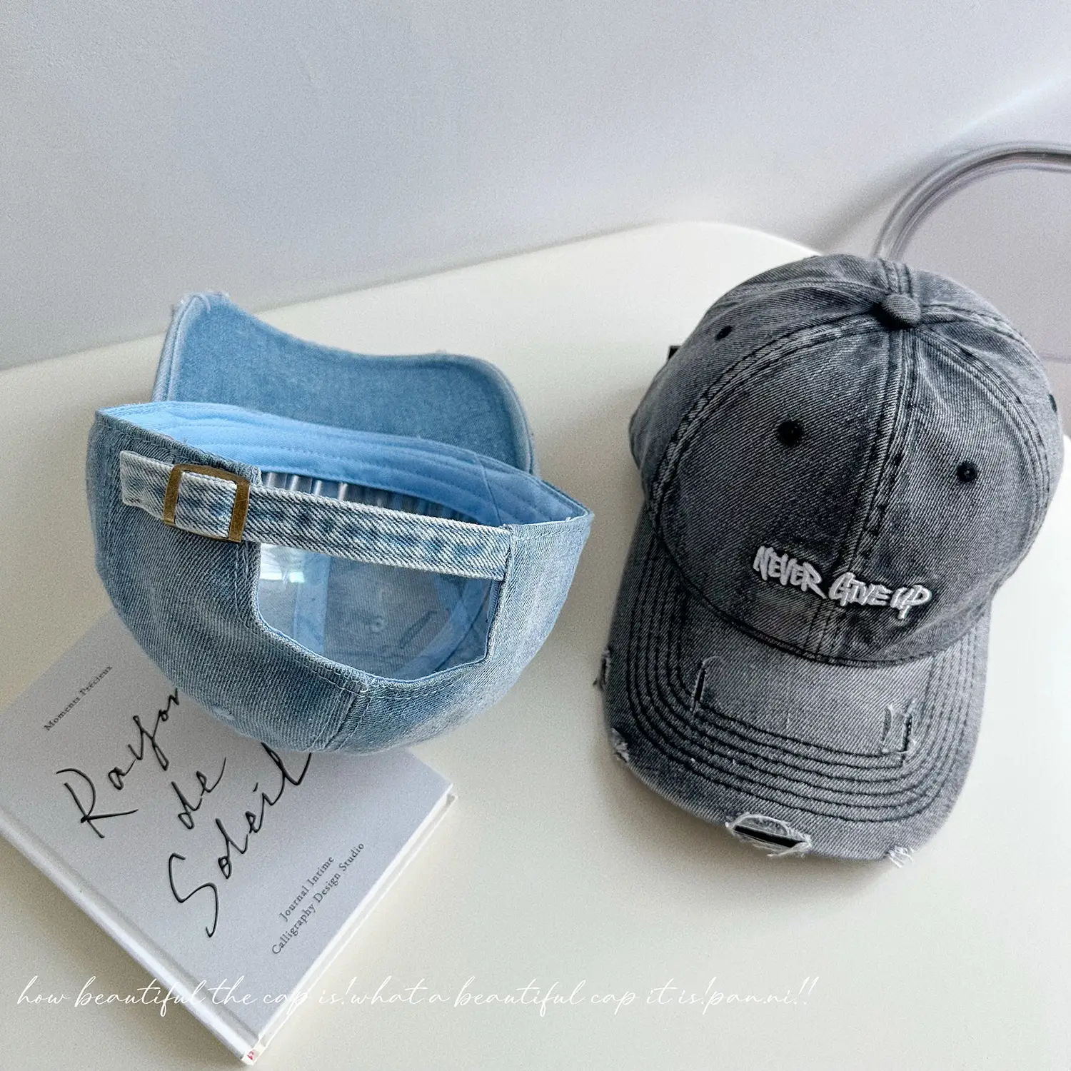 Three-Dimensional Embroidered Denim Cap Women's Washed Vintage Cool Korean Cap for Men - Image 14