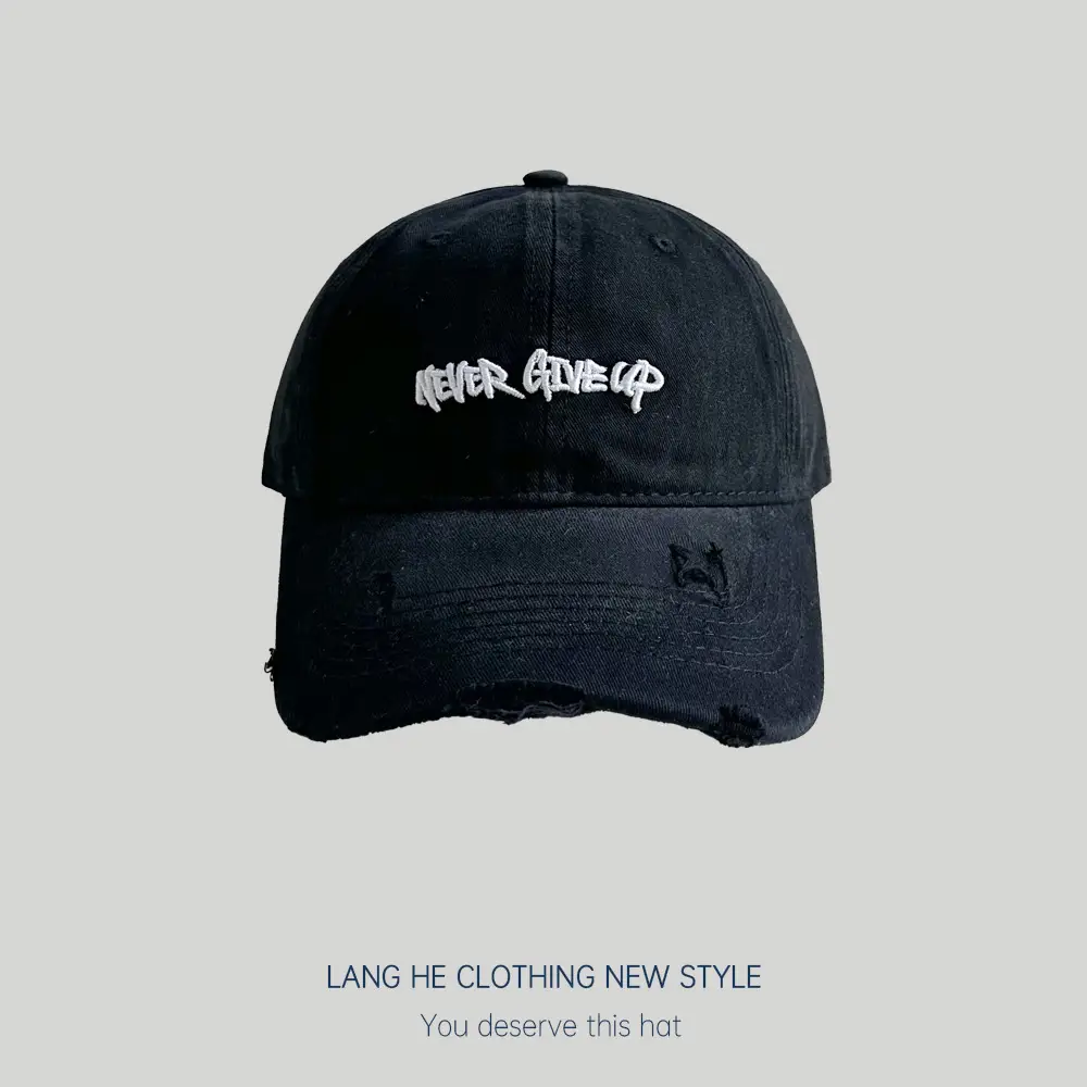 Three-Dimensional Embroidered Denim Cap Women's Washed Vintage Cool Korean Cap for Men - Image 4