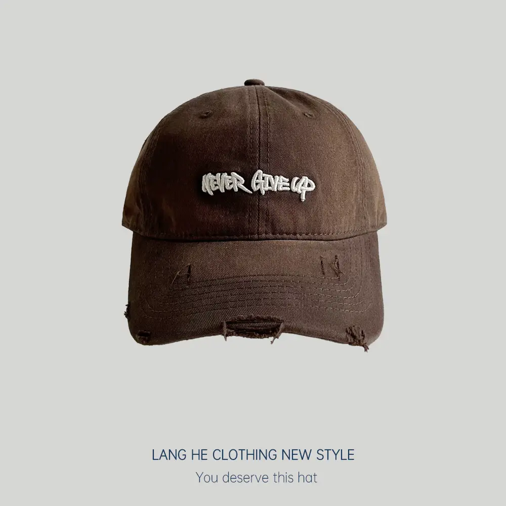 Three-Dimensional Embroidered Denim Cap Women's Washed Vintage Cool Korean Cap for Men - Image 7
