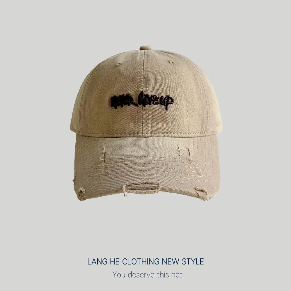 Three-Dimensional Embroidered Denim Cap Women's Washed Vintage Cool Korean Cap for Men - Image 8