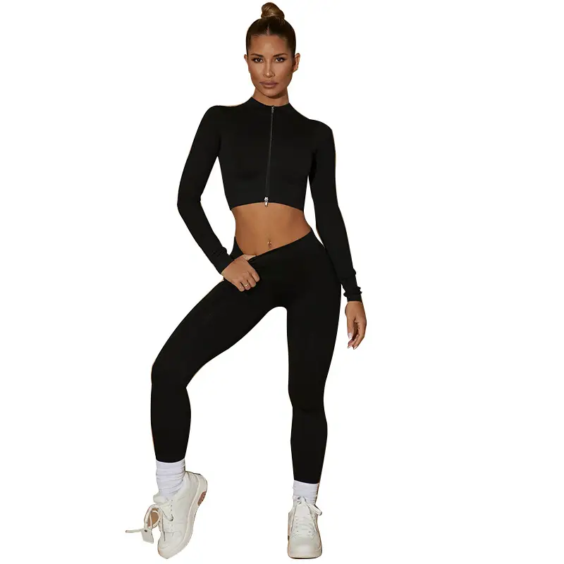 White Cross-Border Seamless Yoga Gym Top - Image 59
