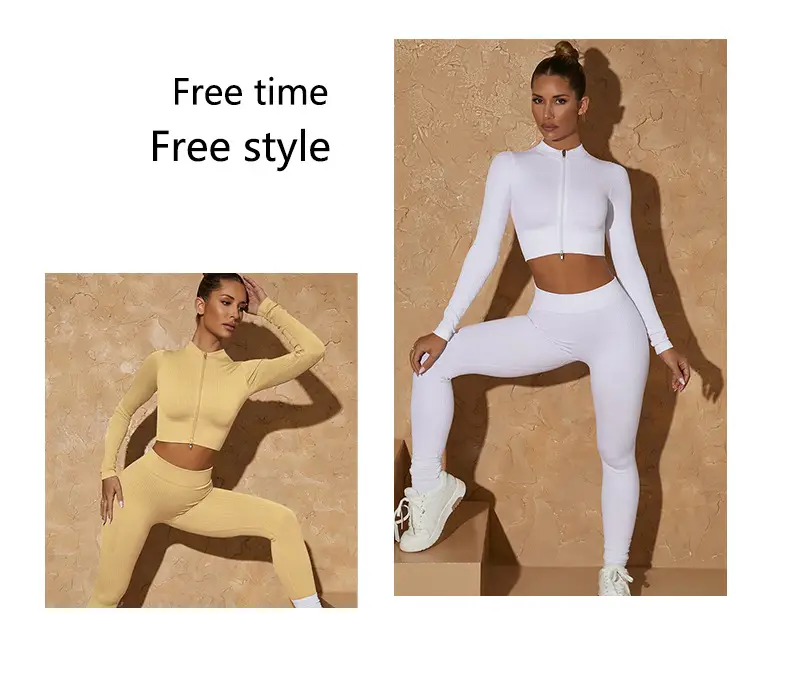 White Cross-Border Seamless Yoga Gym Top — feature 15