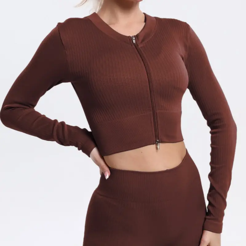 White Cross-Border Seamless Yoga Gym Top - Image 30
