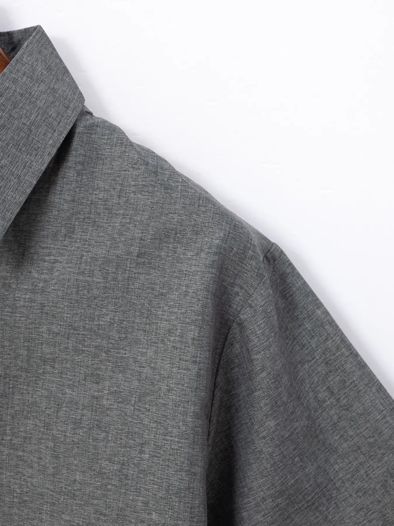 Men's Grey Patchwork Long Sleeve Shirt 2026 — feature 11