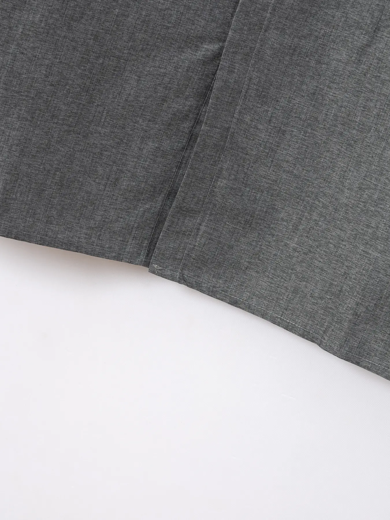 Men's Grey Patchwork Long Sleeve Shirt 2026 — feature 12
