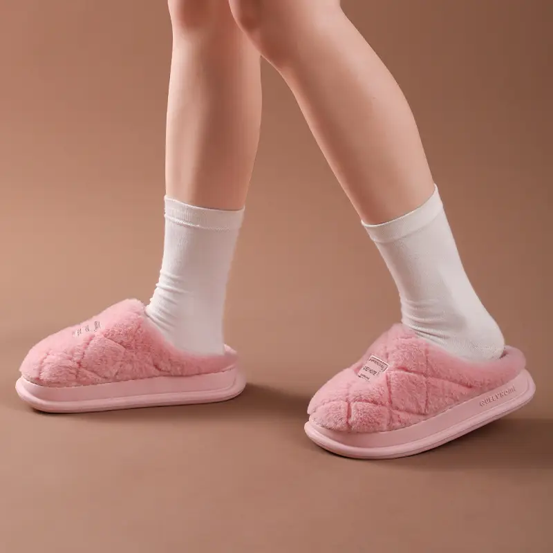 Women Cotton Plush Slippers Winter Indoor Non-Slip 2025 - Image 6