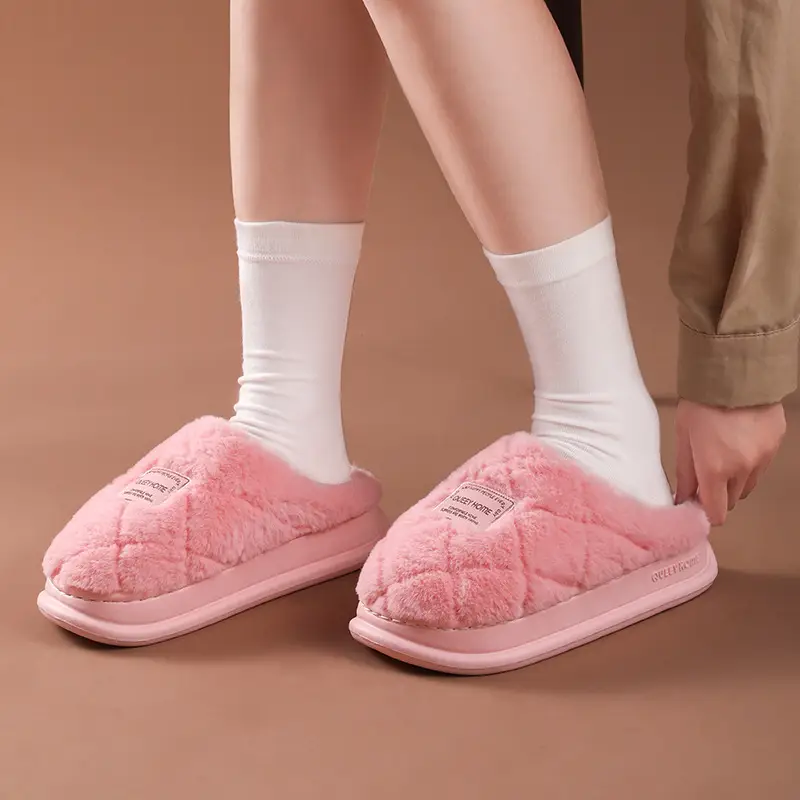 Women Cotton Plush Slippers Winter Indoor Non-Slip 2025 - Image 7