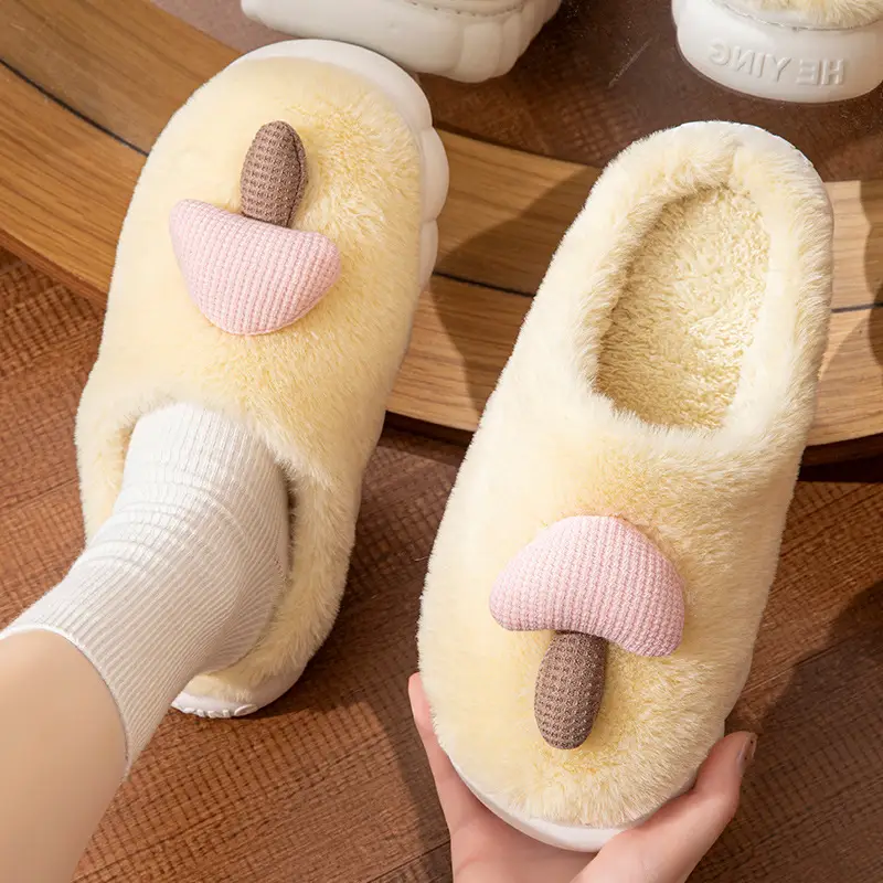 Winter Cotton Slippers Women's Winter Couple's Cute Indoor Warm-keeping Household Fool Plush Slippers Autumn and Winter - Image 9