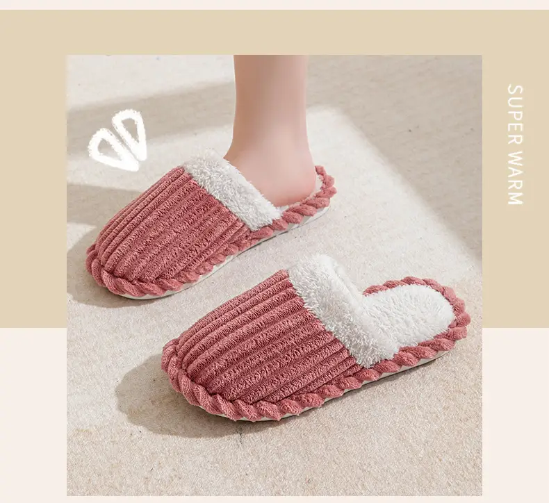Winter Cotton Slippers Women's Winter Couple's Cute Indoor Warm-keeping Household Fool Plush Slippers Autumn and Winter — feature 16