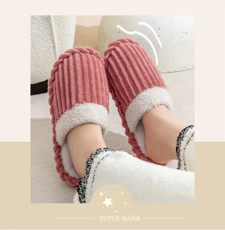 Winter Cotton Slippers Women's Winter Couple's Cute Indoor Warm-keeping Household Fool Plush Slippers Autumn and Winter — feature 18