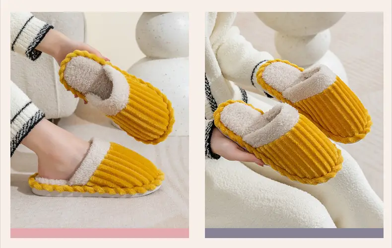 Winter Cotton Slippers Women's Winter Couple's Cute Indoor Warm-keeping Household Fool Plush Slippers Autumn and Winter — feature 19