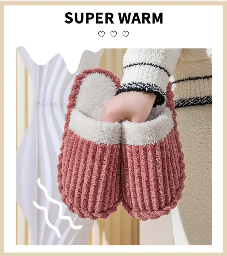 Winter Cotton Slippers Women's Winter Couple's Cute Indoor Warm-keeping Household Fool Plush Slippers Autumn and Winter — feature 20