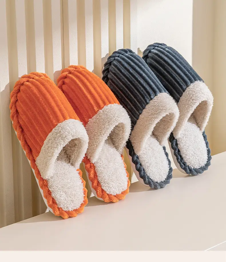 Winter Cotton Slippers Women's Winter Couple's Cute Indoor Warm-keeping Household Fool Plush Slippers Autumn and Winter — feature 6
