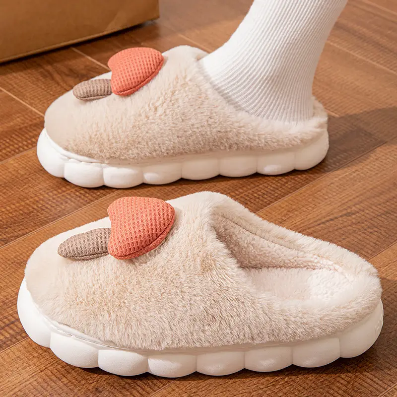 Winter Cotton Slippers Women's Winter Couple's Cute Indoor Warm-keeping Household Fool Plush Slippers Autumn and Winter - Image 3