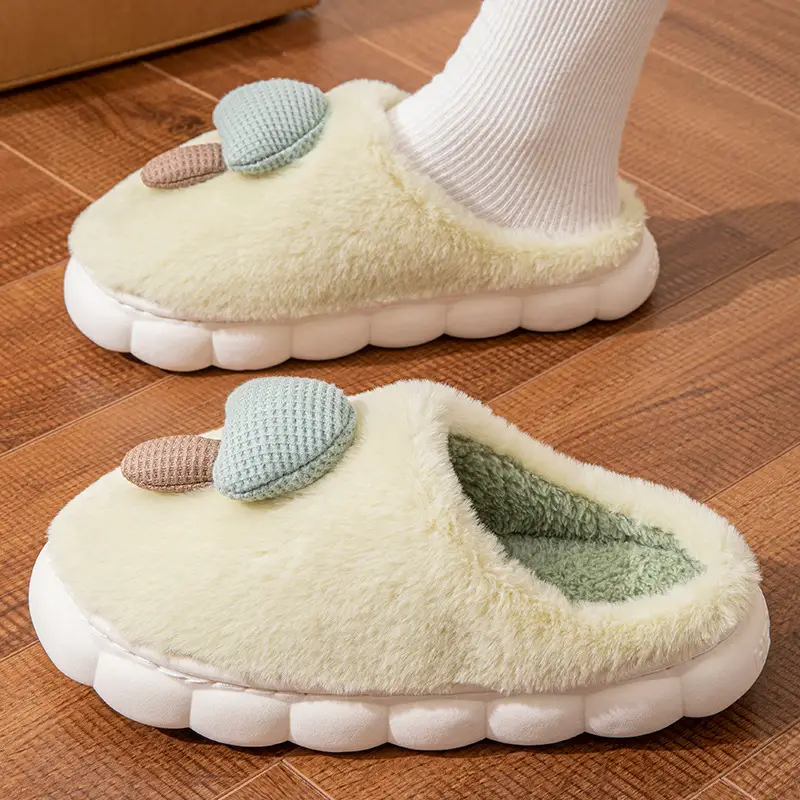 Winter Cotton Slippers Women's Winter Couple's Cute Indoor Warm-keeping Household Fool Plush Slippers Autumn and Winter - Image 4