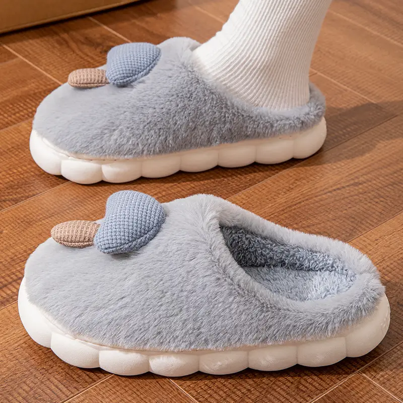 Winter Cotton Slippers Women's Winter Couple's Cute Indoor Warm-keeping Household Fool Plush Slippers Autumn and Winter - Image 5