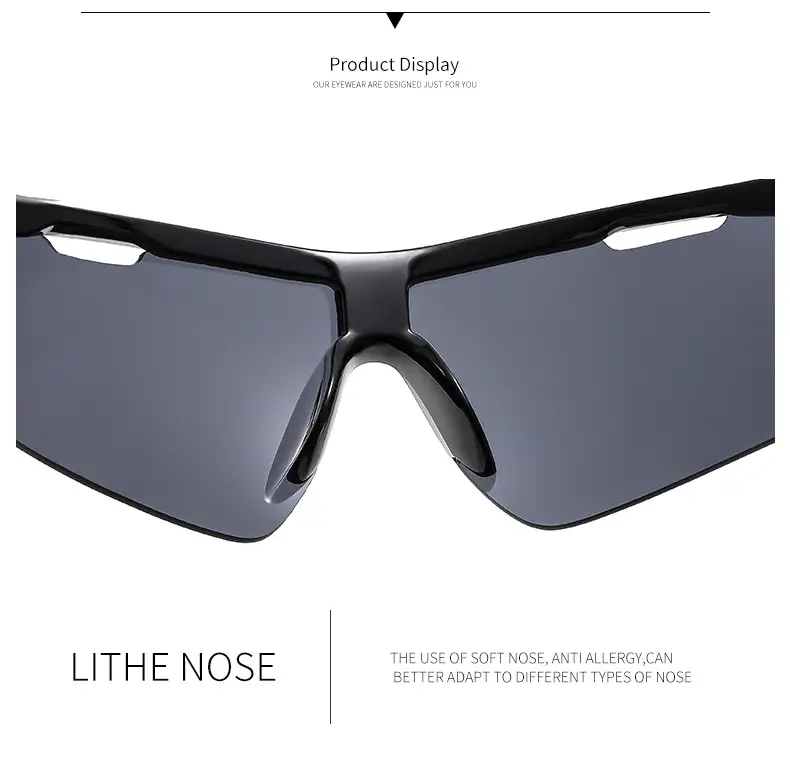 Men's Yellow Sunglasses with Big Frame & Windproof Design — feature 11