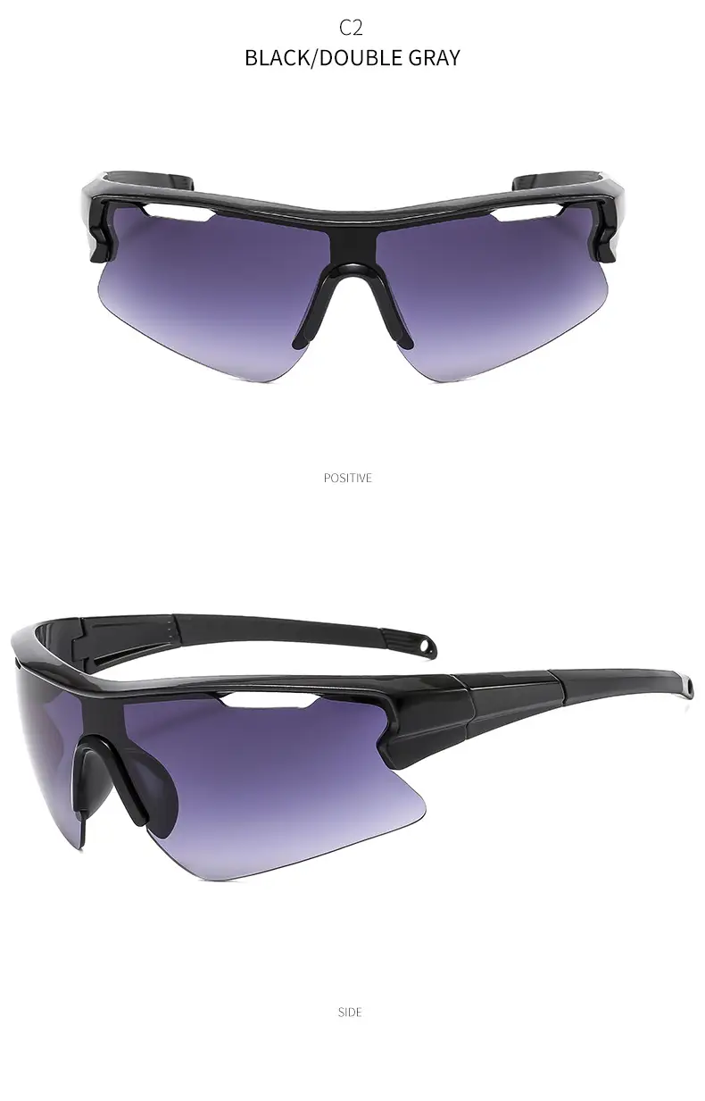 Men's Yellow Sunglasses with Big Frame & Windproof Design — feature 16