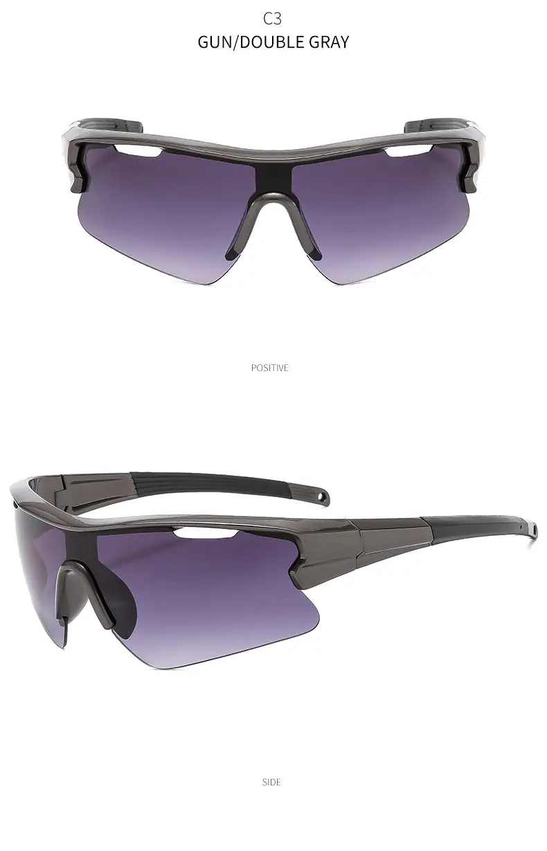 Men's Yellow Sunglasses with Big Frame & Windproof Design — feature 17