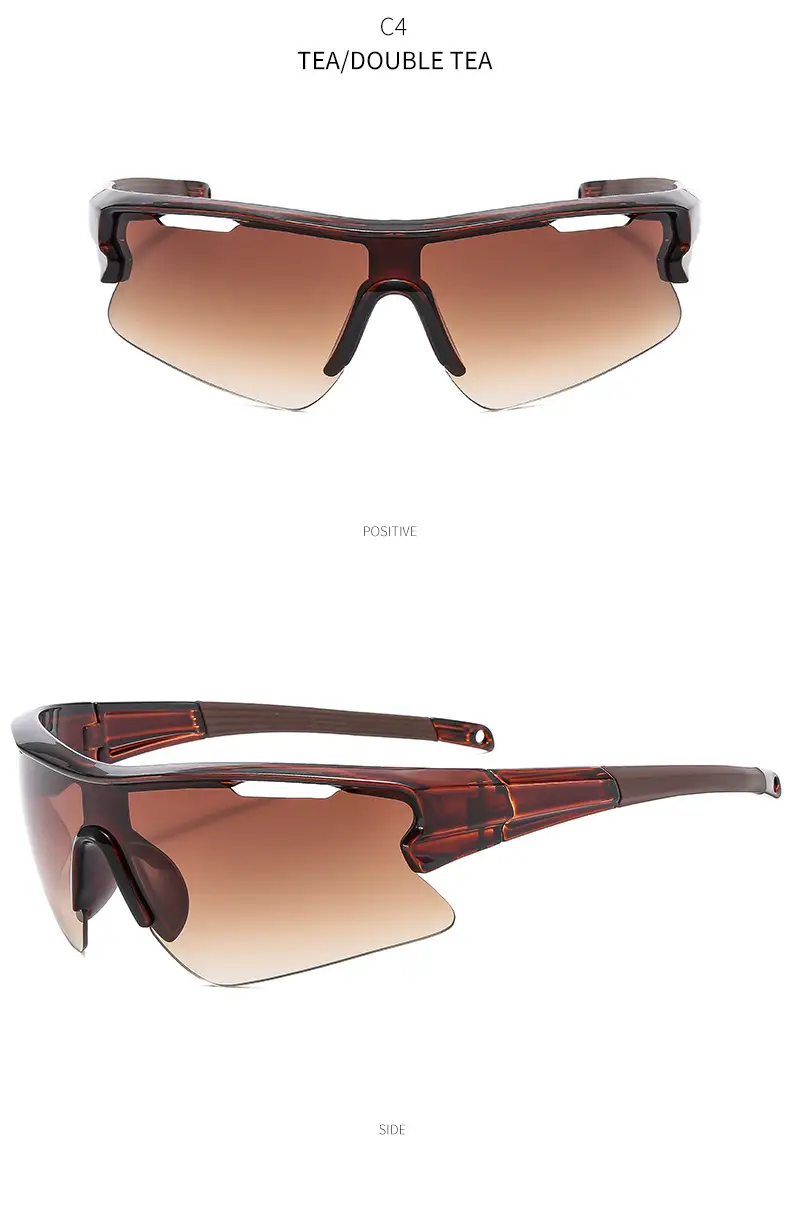 Men's Yellow Sunglasses with Big Frame & Windproof Design — feature 18