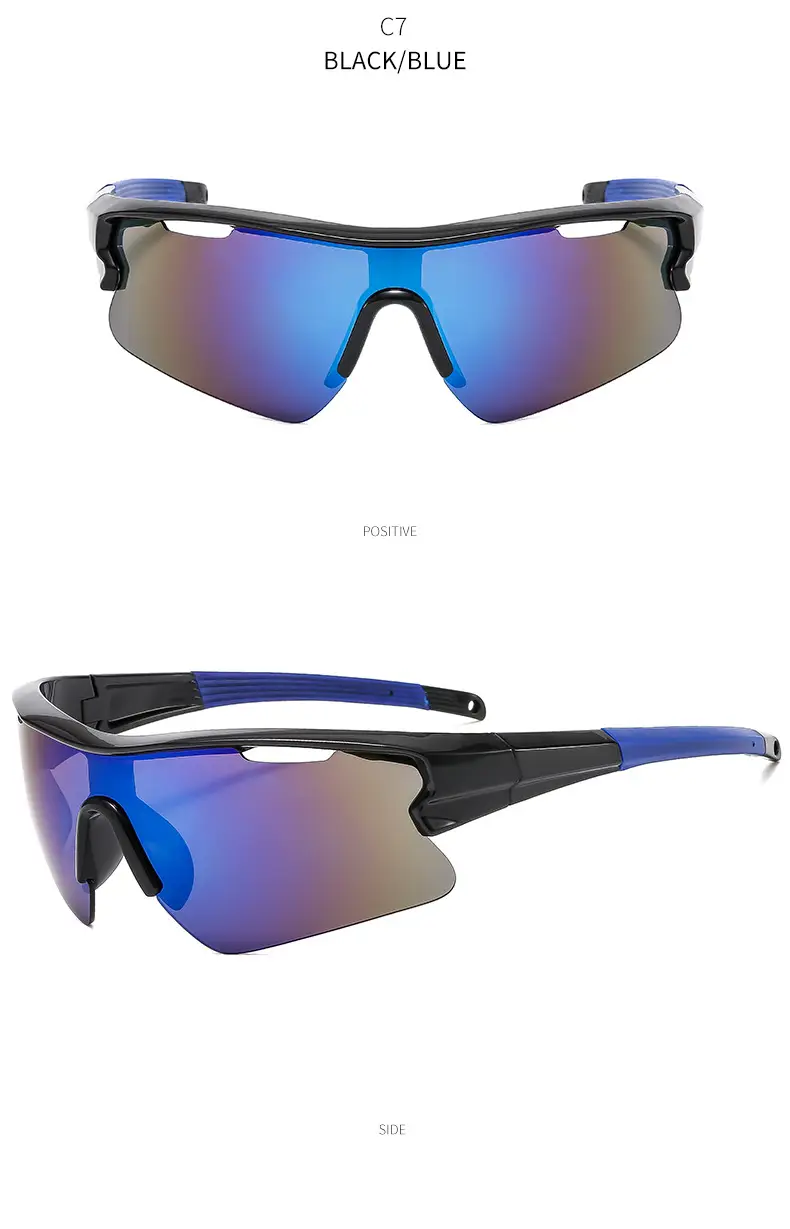 Men's Yellow Sunglasses with Big Frame & Windproof Design — feature 21