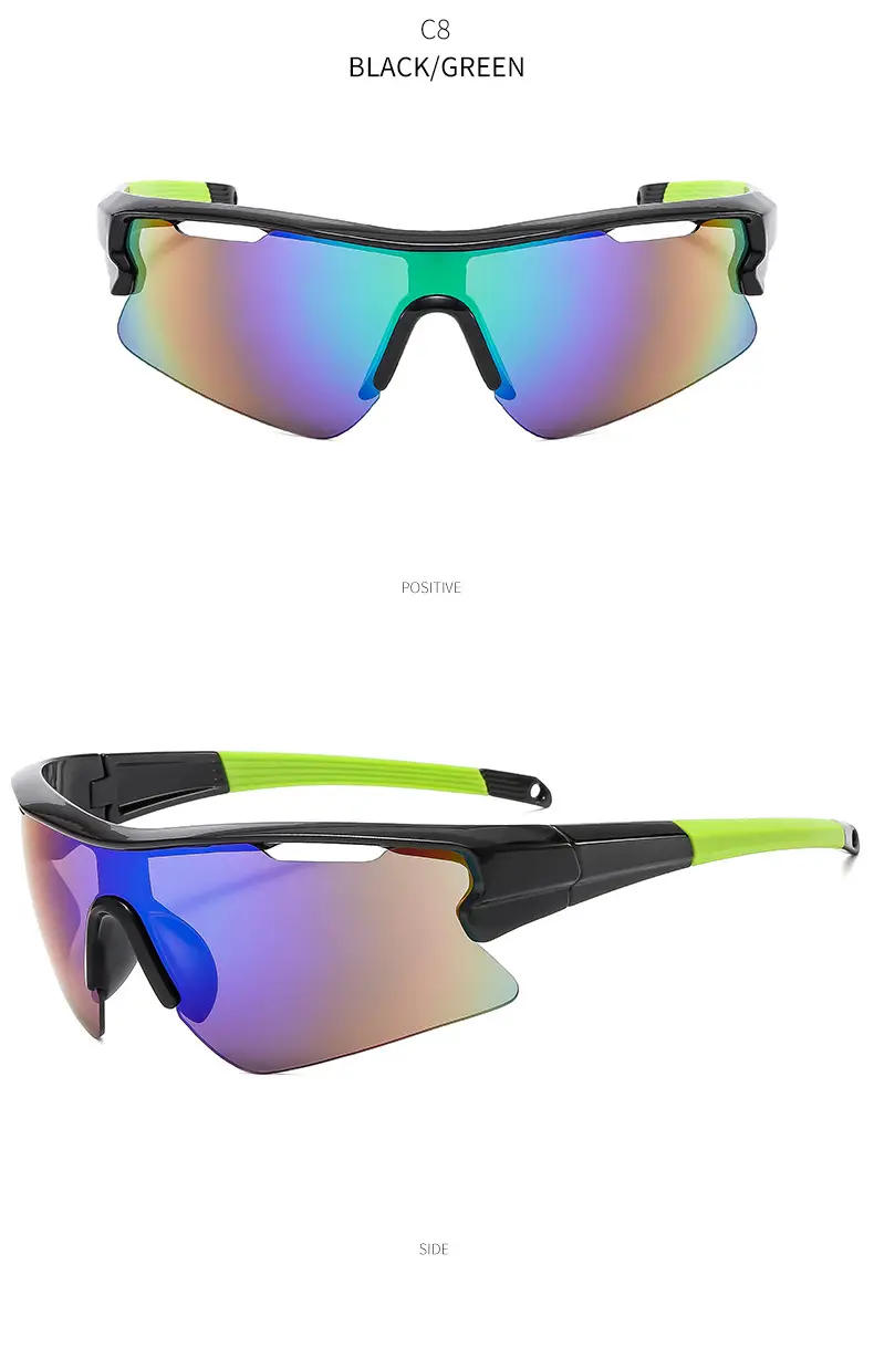 Men's Yellow Sunglasses with Big Frame & Windproof Design — feature 22
