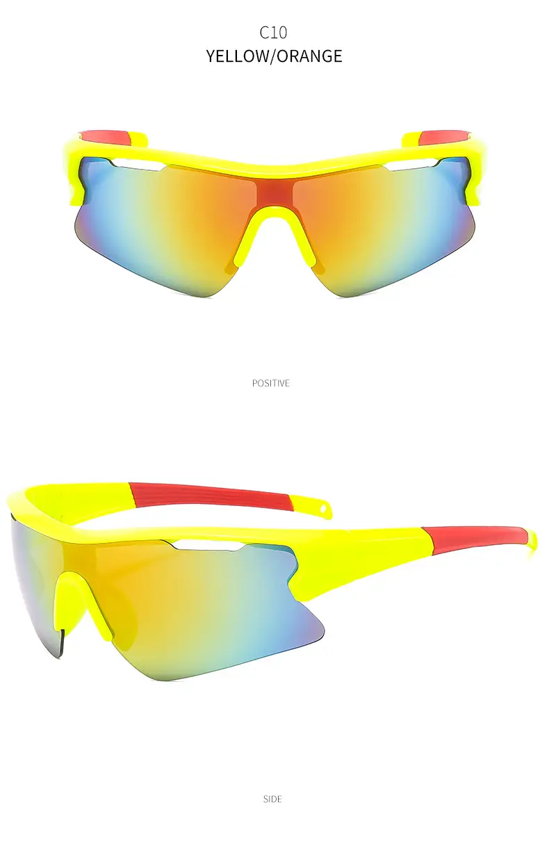 Men's Yellow Sunglasses with Big Frame & Windproof Design — feature 24